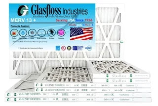 Glasfloss 12x30x1 - MERV 13 -Qty:6 - Furnace Air Filter - Made in USA (Actual Dimensions 11.5 x 29.5x7/8 inch)