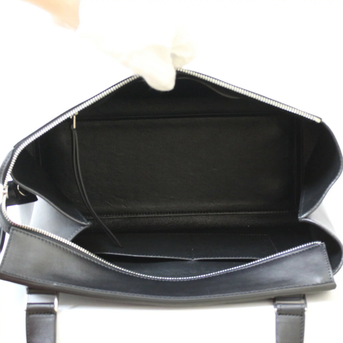 Pre-Owned CELINE Celine Handbag Edge Overseas Large Black Yellow Girls Leather (Fair)