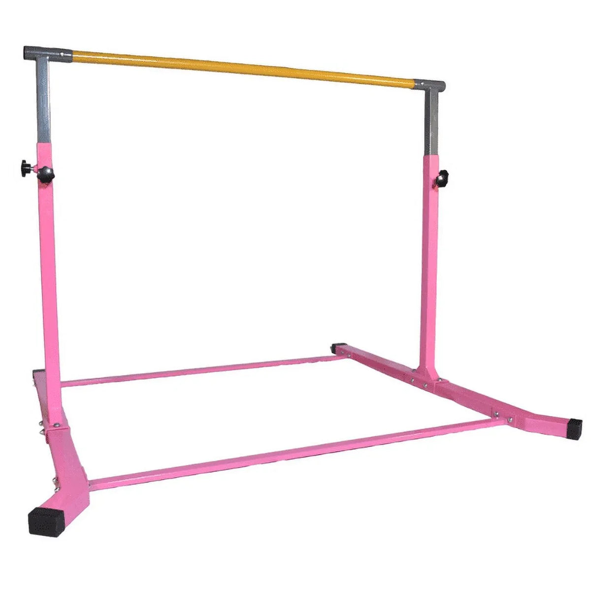 5 Star-TD Blush Gymnastic Kip Bar for Kids, Expandable 3-5 FT, Adjustable Height Horizontal Bar, Heavy Duty Curved Legs, Junior Training Equipment, Home Gymnastics, Strong and Durable