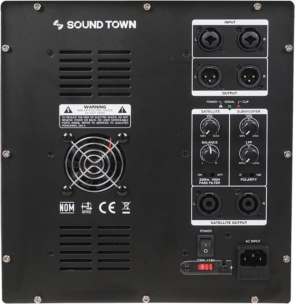 Sound Town 1400 Watts 12” Scarlet PA DJ Subwoofer with 2 Speaker Outputs, Folded Horn Design, White for Live Sound, Stage, Church, Lounge, Bar (CARPO-12DSWPW)