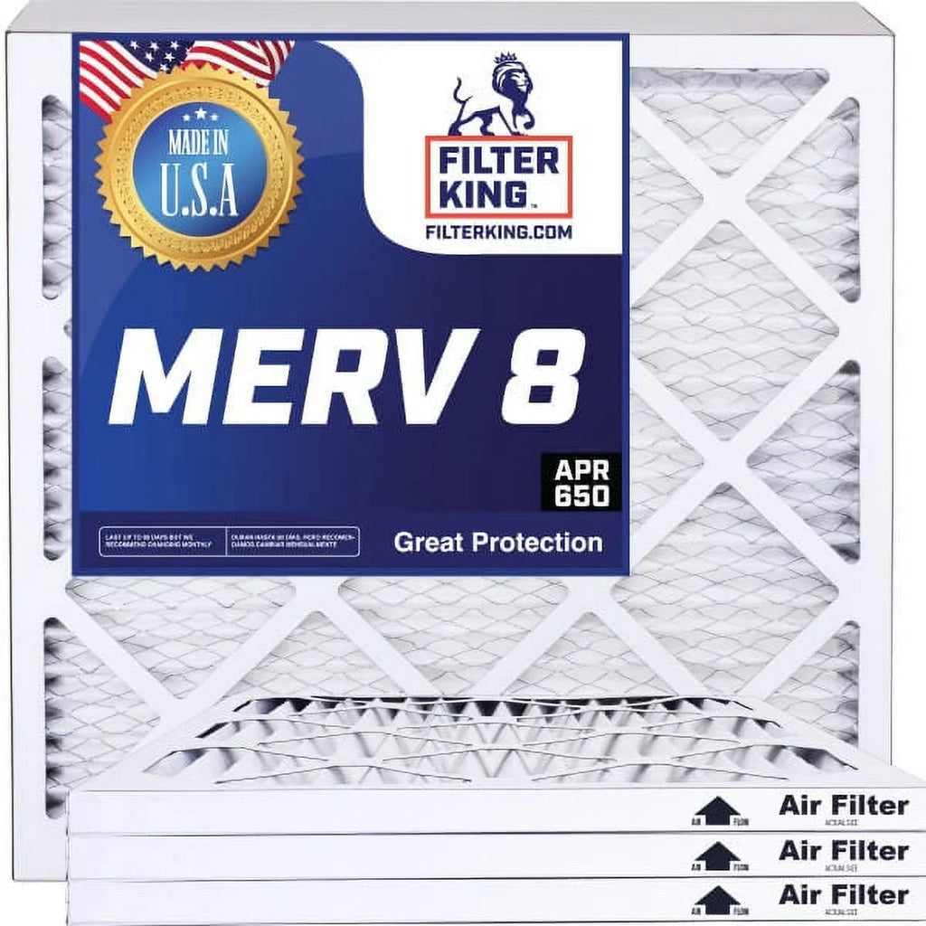 Filter King 12x61.5x1 Air Filter | 4-PACK | MERV 8 HVAC Pleated A/C Furnace Filters | MADE IN USA | Actual Fit 12 x 61.5 x .75"