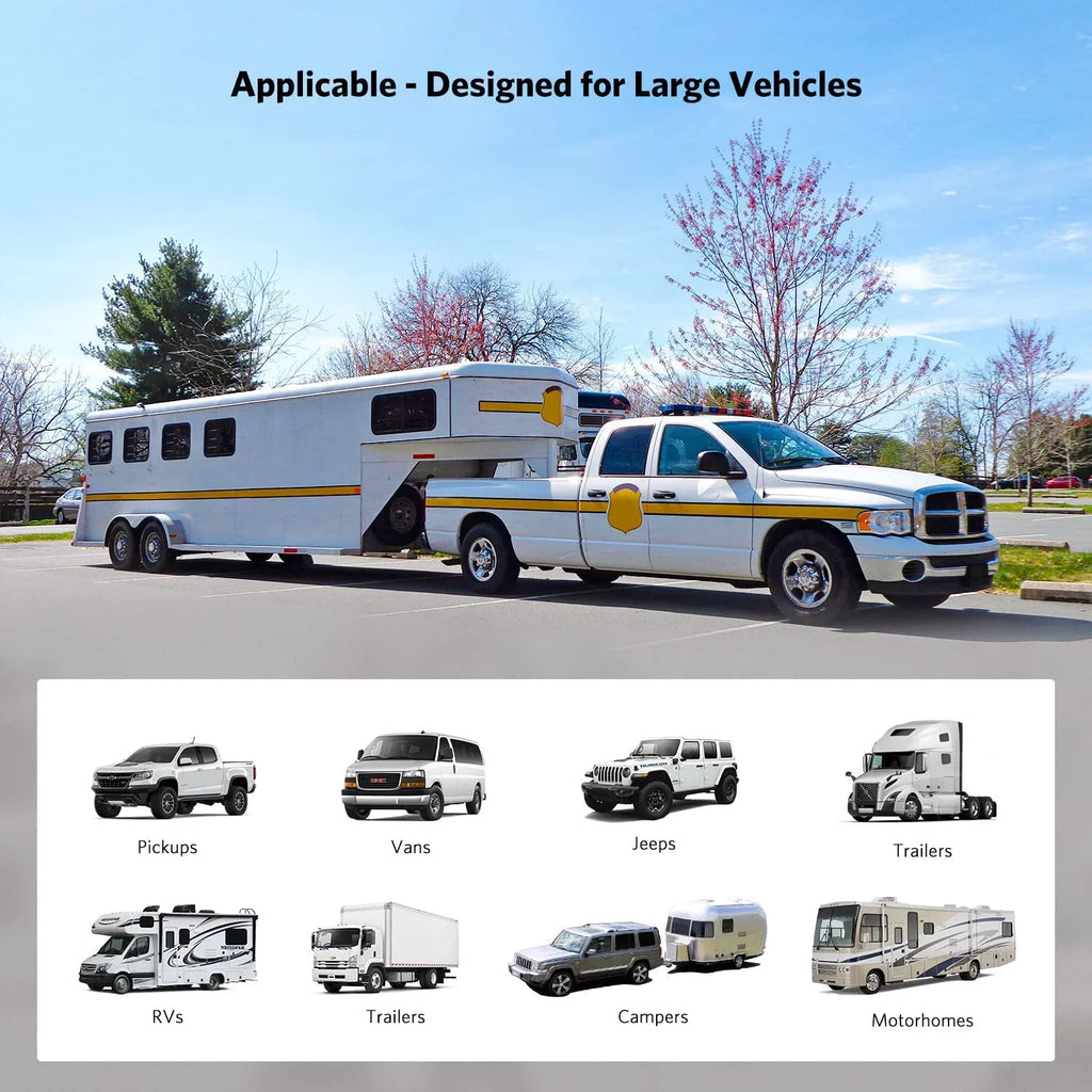 Boscam Wireless RV Backup Camera Support 2 Cameras, Reverse Camera with 7" HD Monitor Split Screen, IR Night Vision Waterproof Back up Camera Systems for Truck/Trailer Pickup/Van (K10)