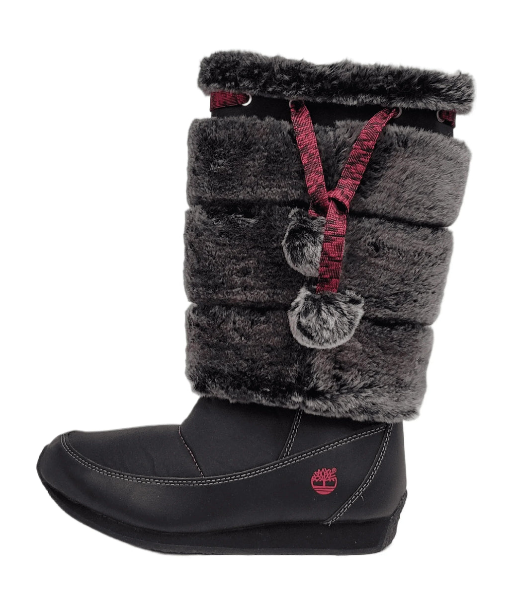 Timberland Junior Big Kid Winterberry Tall Fur Medium Boot Black 59994 Proportion 4.5 US