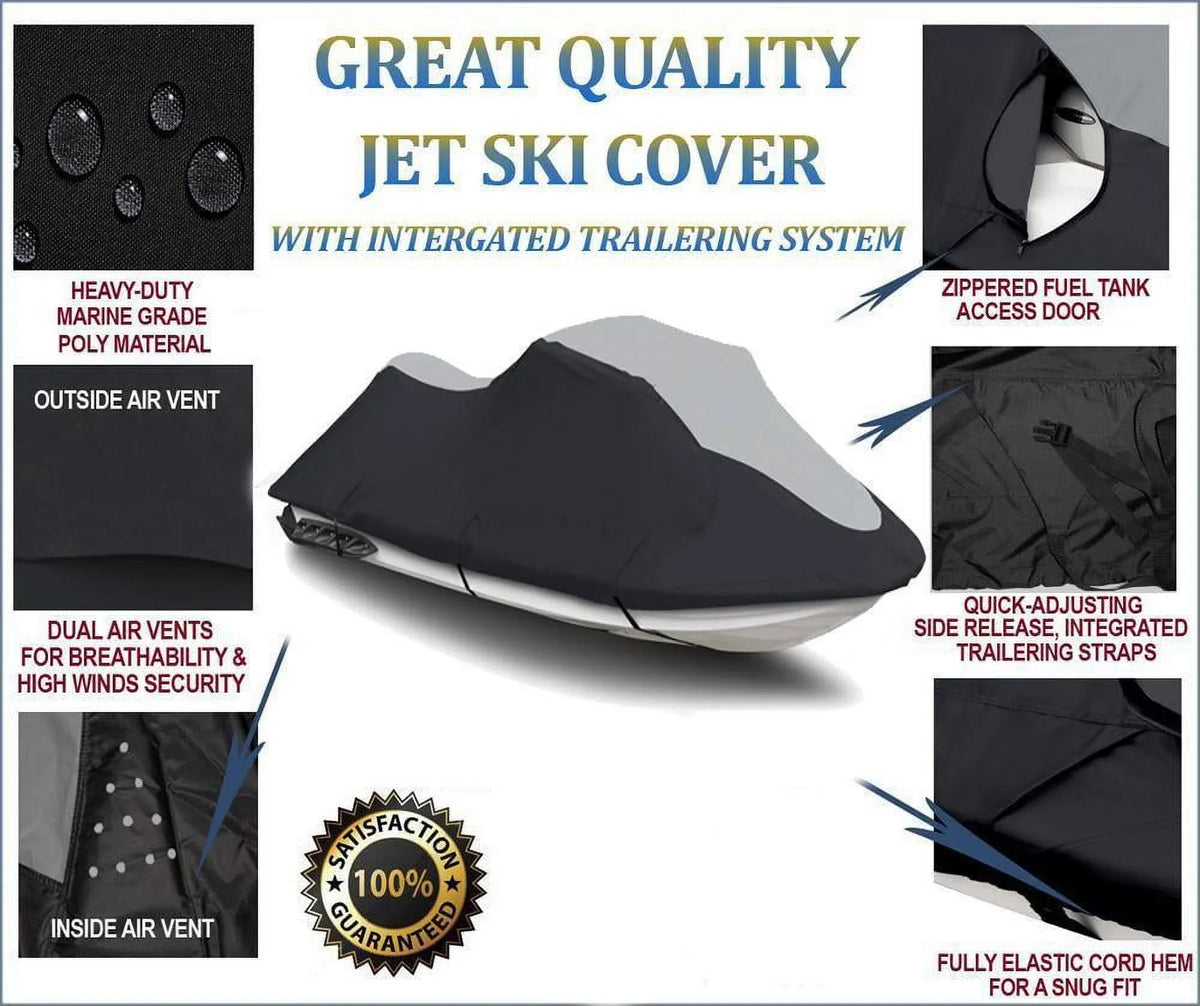 SUPER HEAVY-DUTY Jet Ski PWC Watercraft Cover Compatible for Polaris SL900 sl 900 1996-1997 TOP OF THE LINE 1-2 Seater