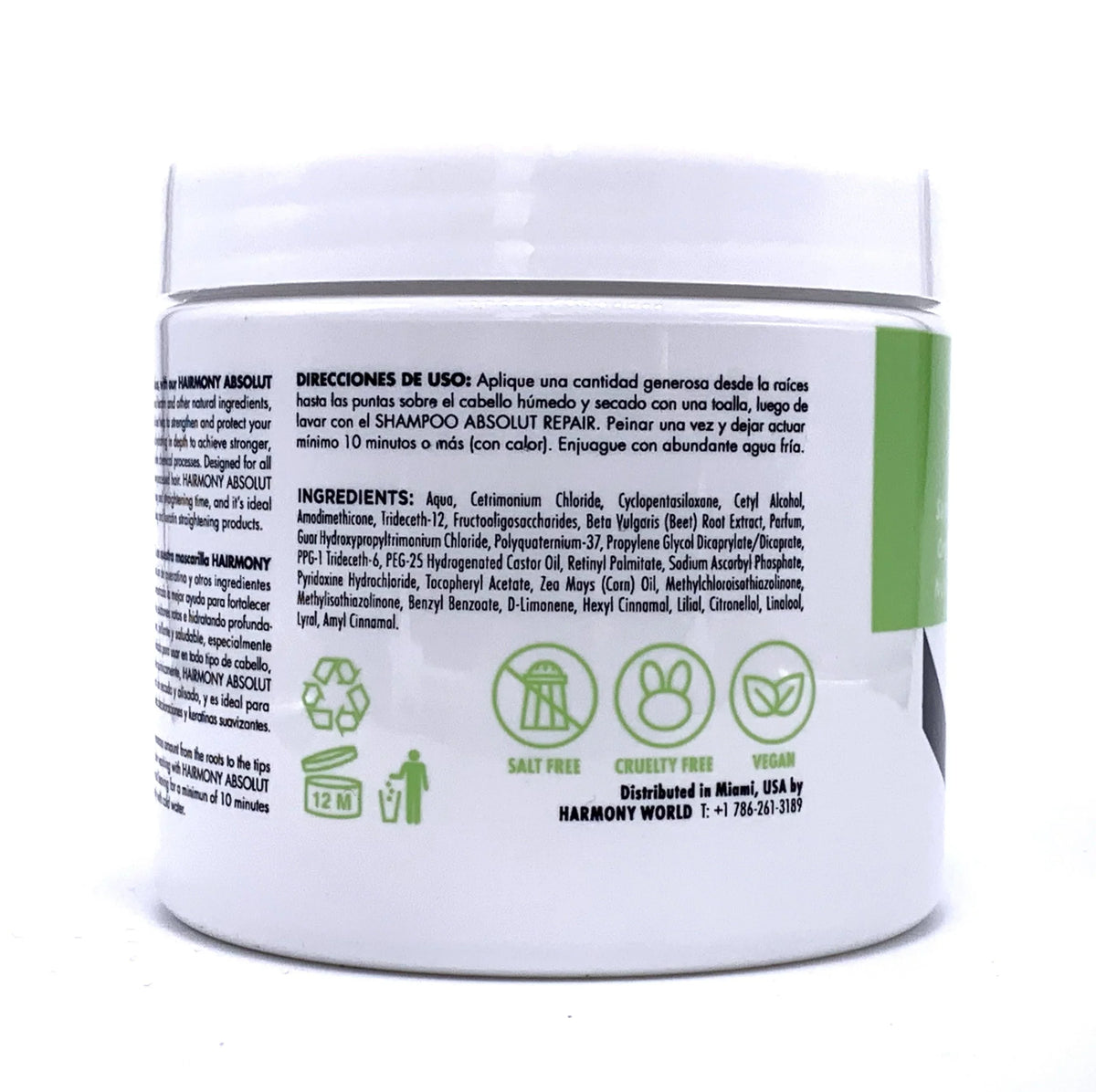Hairmony Absolut Repair Professional Hair Mask 16 Fl oz - Mascara Reparadora Absoluta para el cabello