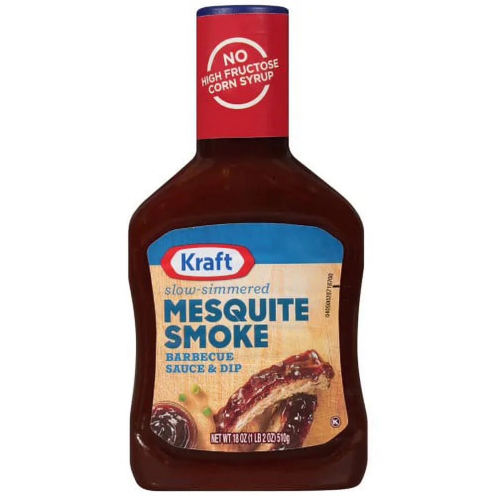 Kraft Mesquite Smoke Scarlet Barbecue BBQ Sauce, 18 oz Bottle (Pack of 20)