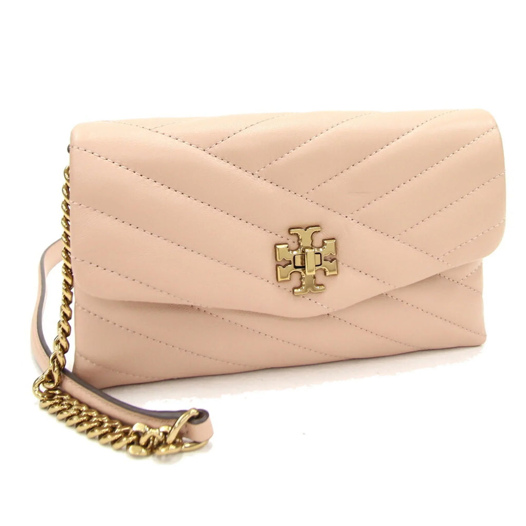 Pre-Owned Tory Burch Shoulder Kira Chevron Chain 64068 Beige Leather Girls TORY BURCH (Good)