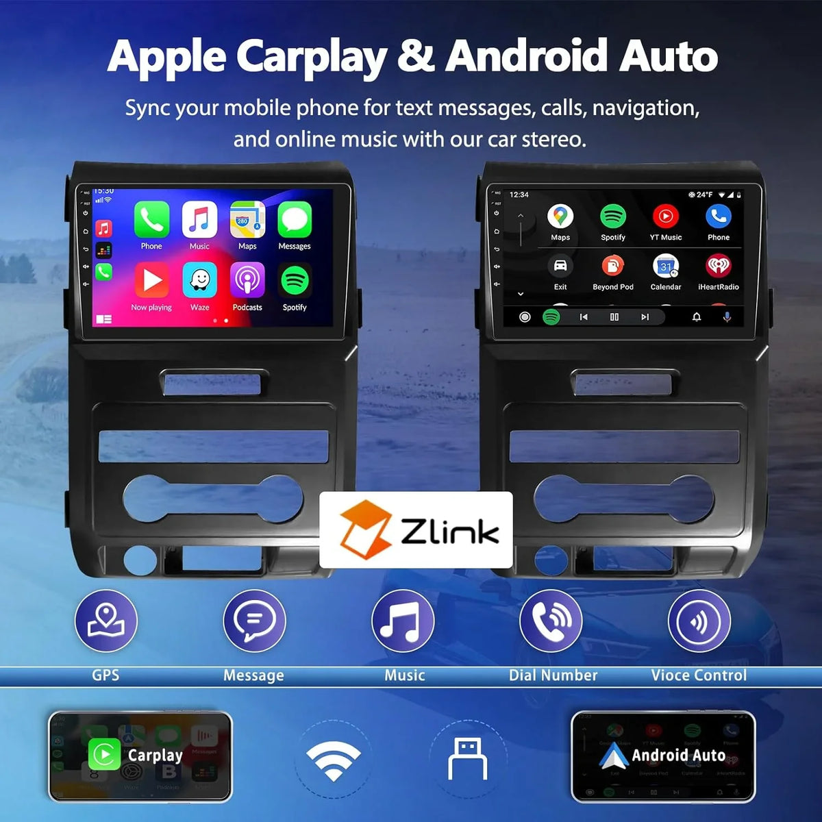 THONZER for Ford F150 SVT Raptor 2009 2010 2011 2012 Radio, Android 11 Car Stereo with Wireless CarPlay Android Auto GPS Navigation 9” HD Touchscreen Bluetooth Car Radio with FM/WiFi Backup Camera&MIC