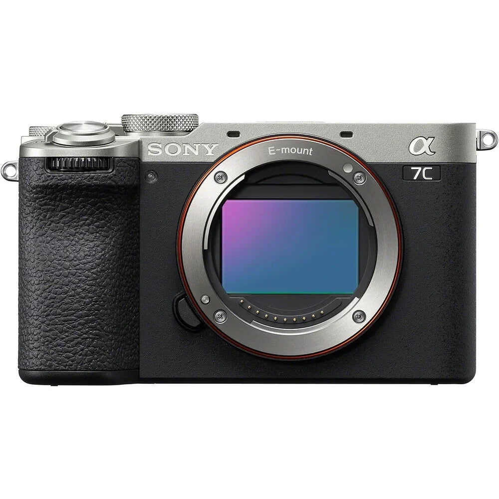 Sony a7C II Full Frame Mirrorless Camera Body with 28-60mm F4-5.6 Lens Silver ILCE-7CM2L/S Bundle with Deco Gear Photography Bag Case + Extra Battery + Charger + Tripod + Software Kit & Accessories