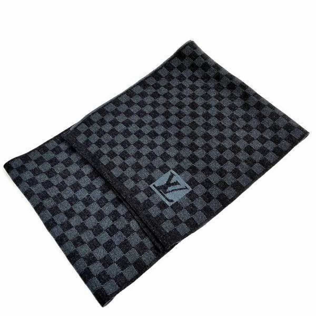 Pre-Owned Louis Vuitton Damier Echarpe Petit M75342 Grey Accessories Scarf Men's Feminine (Good)