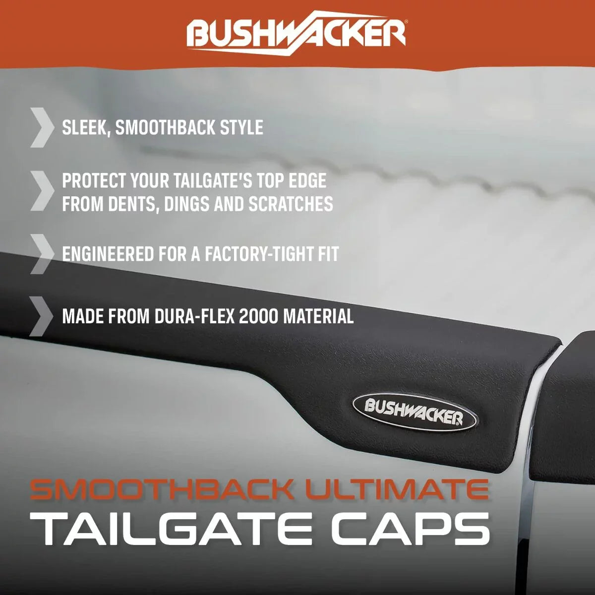 Bushwacker by RealTruck Ultimate Tailgate Cap - SmoothBack | 1-Pc, Black, Smooth Finish | 28510 | Compatible with 1993-2011 Ford Ranger; 1994-2009 Mazda B2300, B3000, B4000 (Excludes Canadian Models)