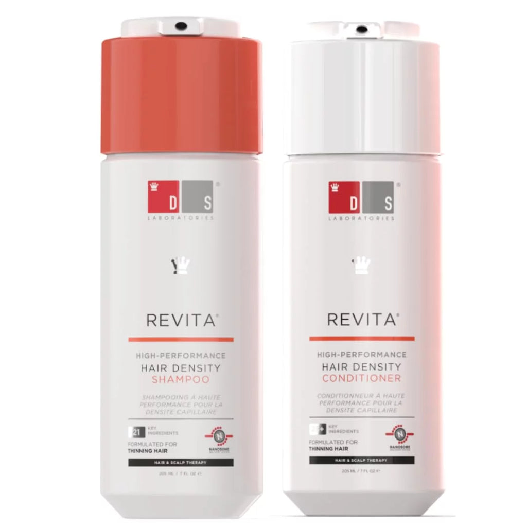 Revita Shampoo and Conditioner for Thinning Hair by DS Laboratories - Thickening Shampoo and Conditioner for Men and Female Support Hair Growth, Strengthening, Volumizing, DHT Blocker (7 fl oz)
