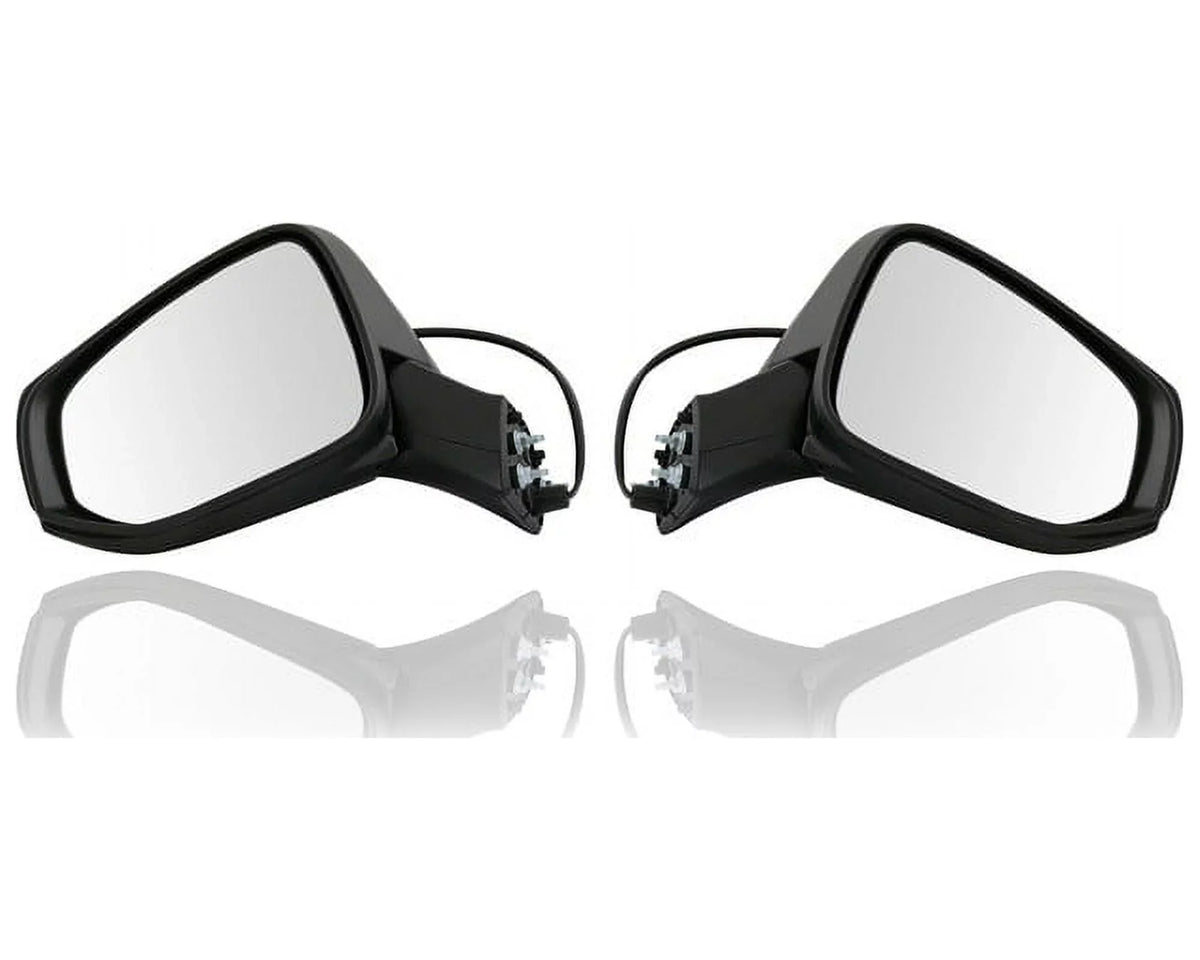 Door Mirror - Compatible/Replacement for '19-21 Toyota RAV4/Hybrid LE/North American Built - Non-Heated, Without Signal & Puddle Lamp & Blind Spot & Camera - Scarlet - Pair Set 879100R261, 879400R261