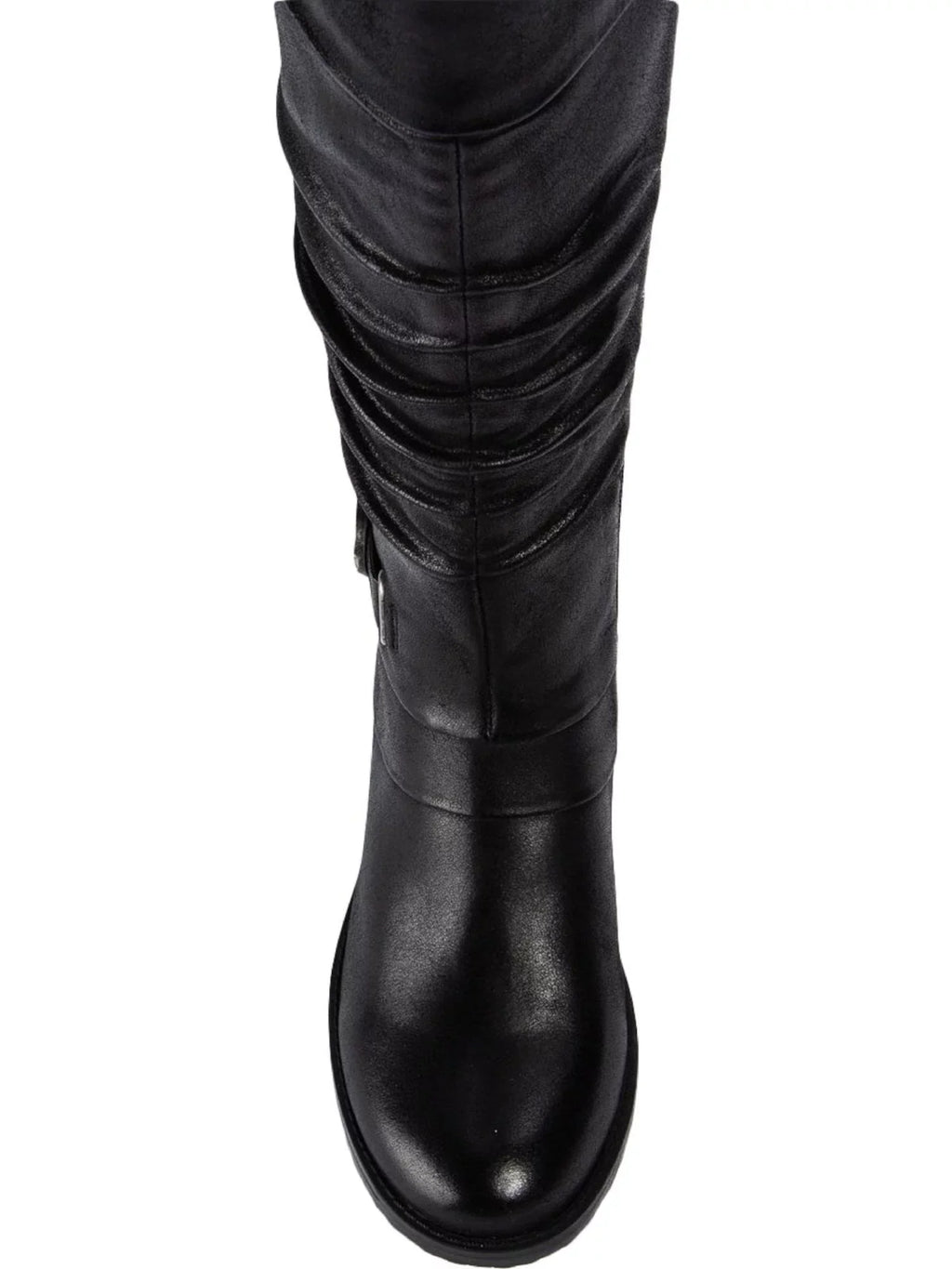 BARETRAPS Ladies Black Stretch Gore Side Pull Tab Buckle Accent Cushioned Onika Round Toe Block Heel Zip-Up Boots Shoes 11 M