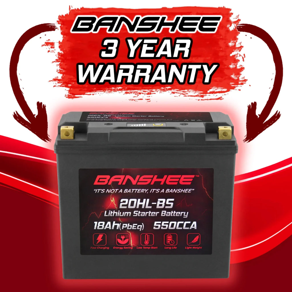 Banshee 20L-BS LiFePO4 Motorsports Battery Compatible with Yamaha XA1200A WaveRunner 2001 to 2005
