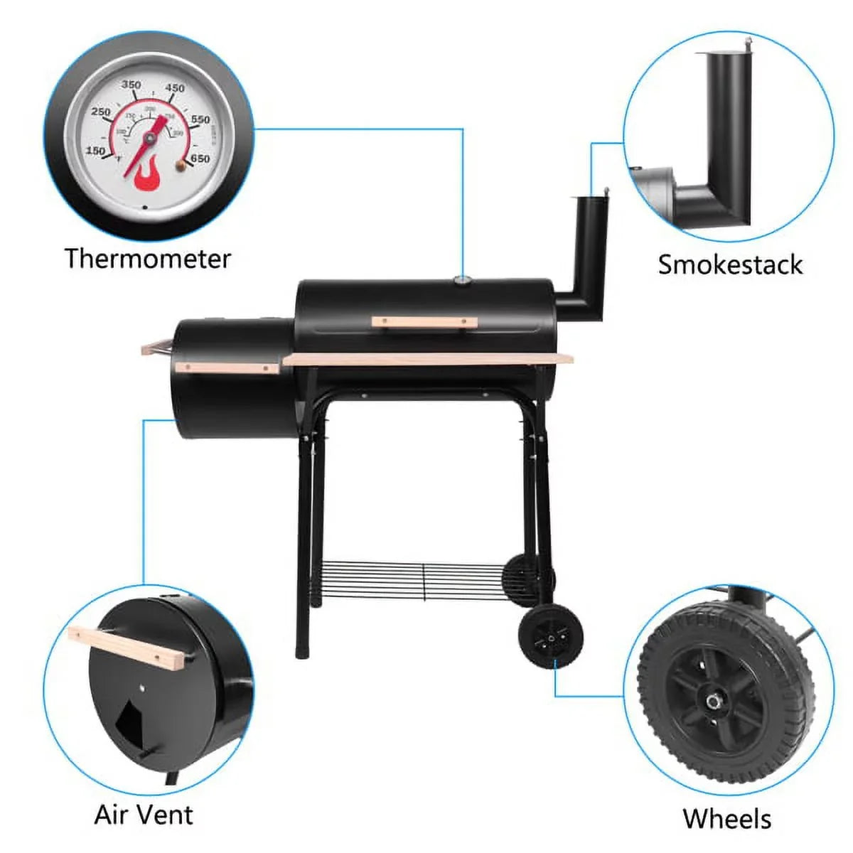 Mother's Day Sales - 45-INCH BACKYARD ZOKOP COOKER SMOKER