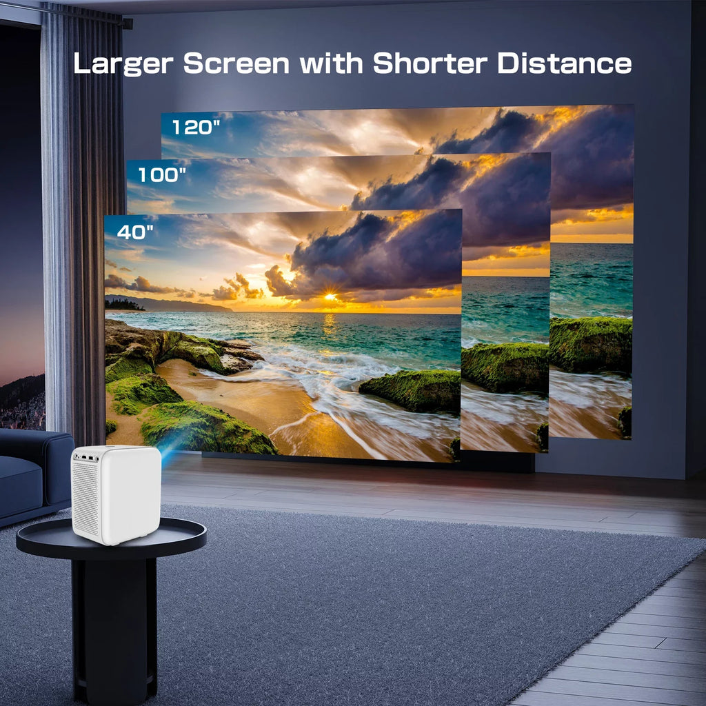 Auto Focus Projector, Native 1080P Projector 4K Supported, 5G WIFI FHD LCD Projector, Two-way Bluetooth 5.2, 1200ANSI Netflix Officially-Licensed Smart Projector, Smart Home Movie Projector