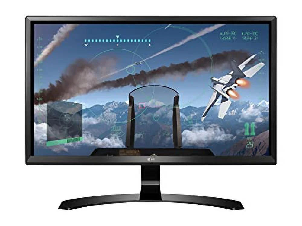 LG 24UD58-B Monitor 24" 4K Ultrafine (3840 x 2160) IPS Display, FreeSync, On-Screen Control, Screen Split 2.0, Game Mode, Black Stabilizer - Black