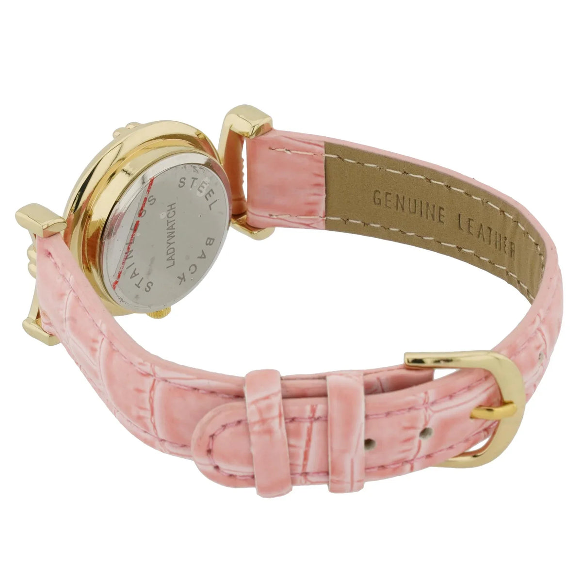 GlassOfVenice Murano Glass Millefiori Watch with Leather Band - Blush