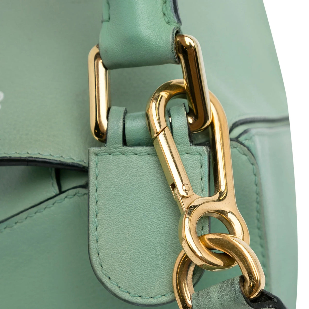 Pre-Owned Authenticated LOEWE Small Puzzle Satchel Calf Leather Green Unisex (Good)