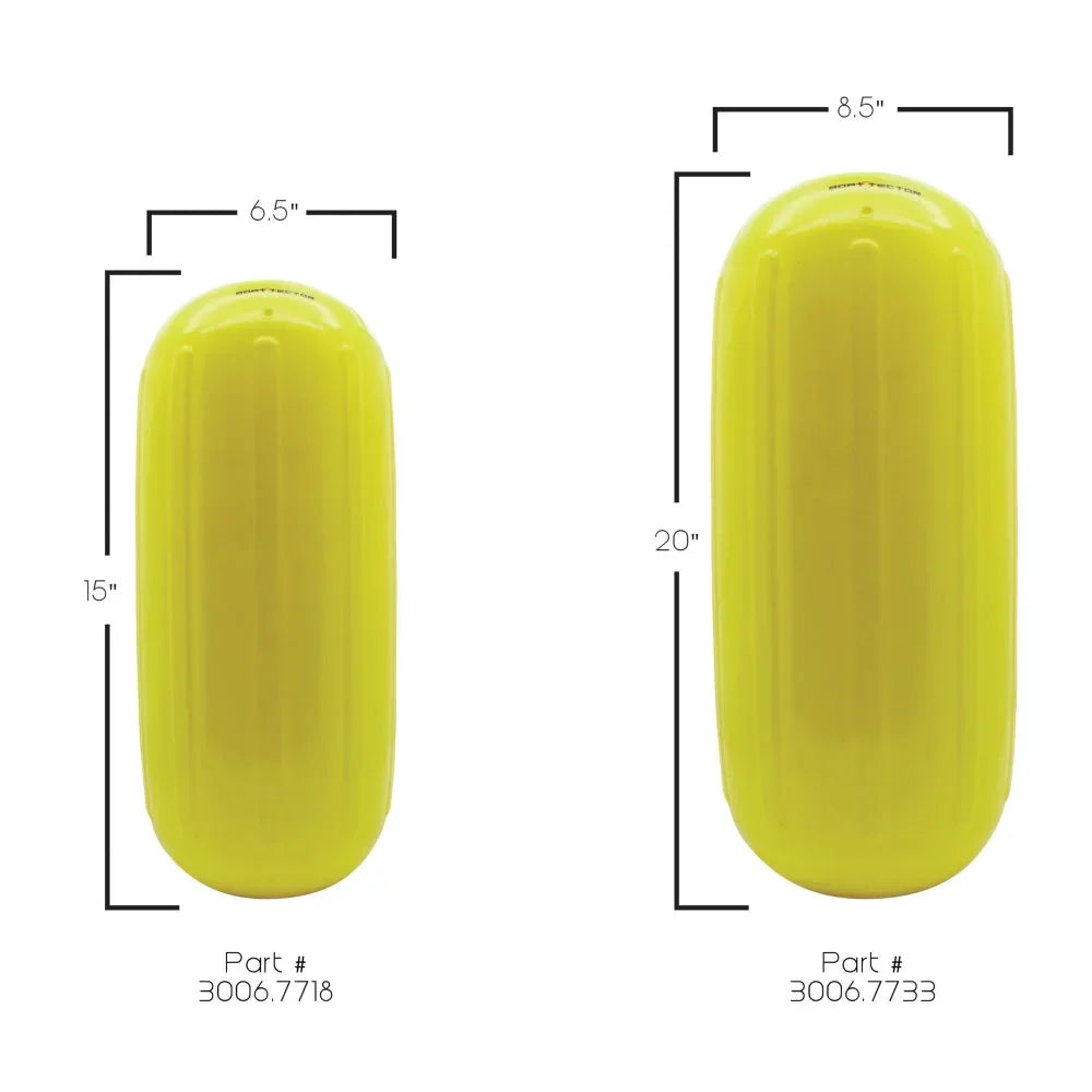 Extreme Max 3006.7718 BoatTector HTM Inflatable Fender - 6.5" x 15", Neon Yellow
