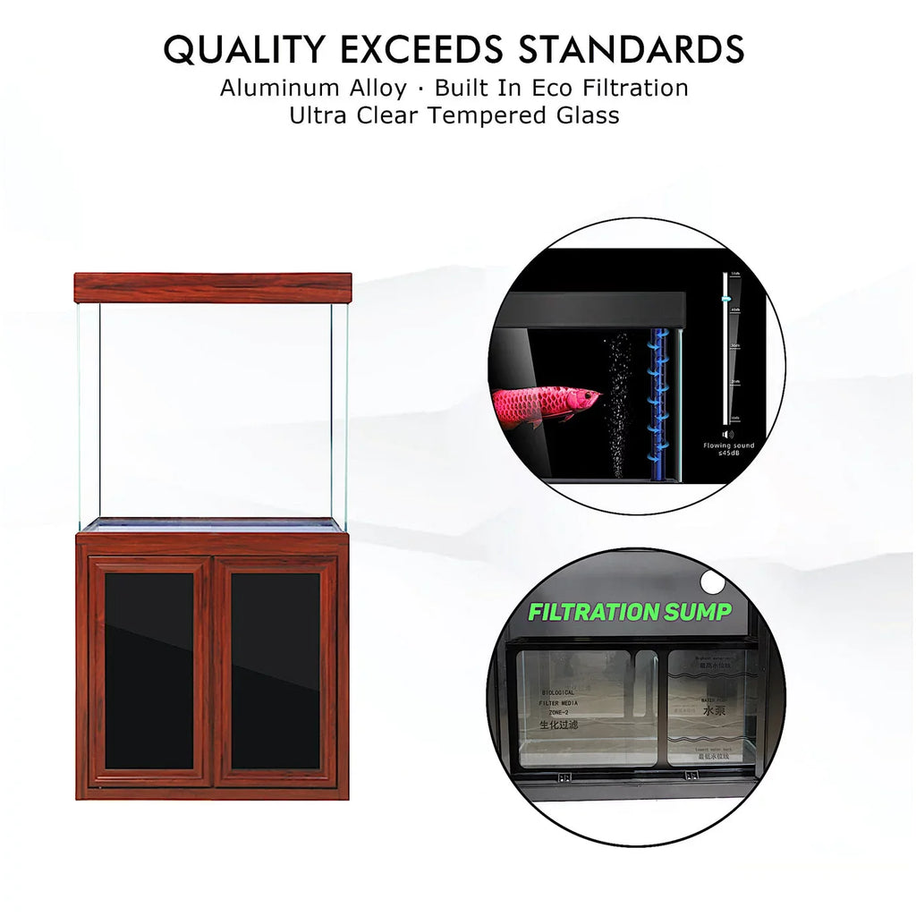 Aqua Dream 50 Gallon Burgundy Glass All-in-one Aquarium Scarlet