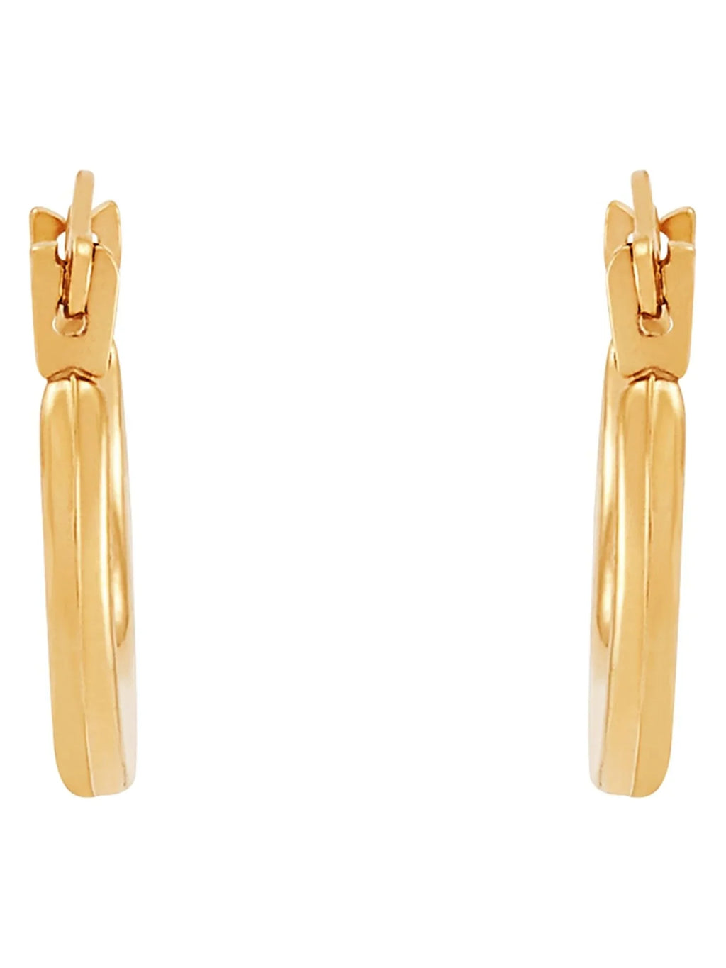 Brilliance Fine Jewelry Girls 10K Yellow Gold Round Hollow Plain Hoop Earrings