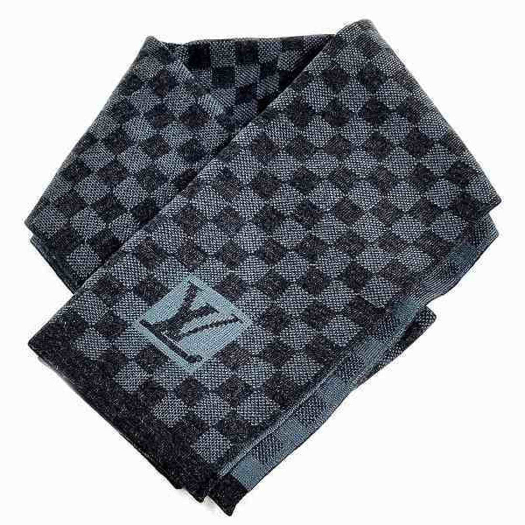 Pre-Owned Louis Vuitton Damier Echarpe Petit M75342 Grey Accessories Scarf Men's Feminine (Good)