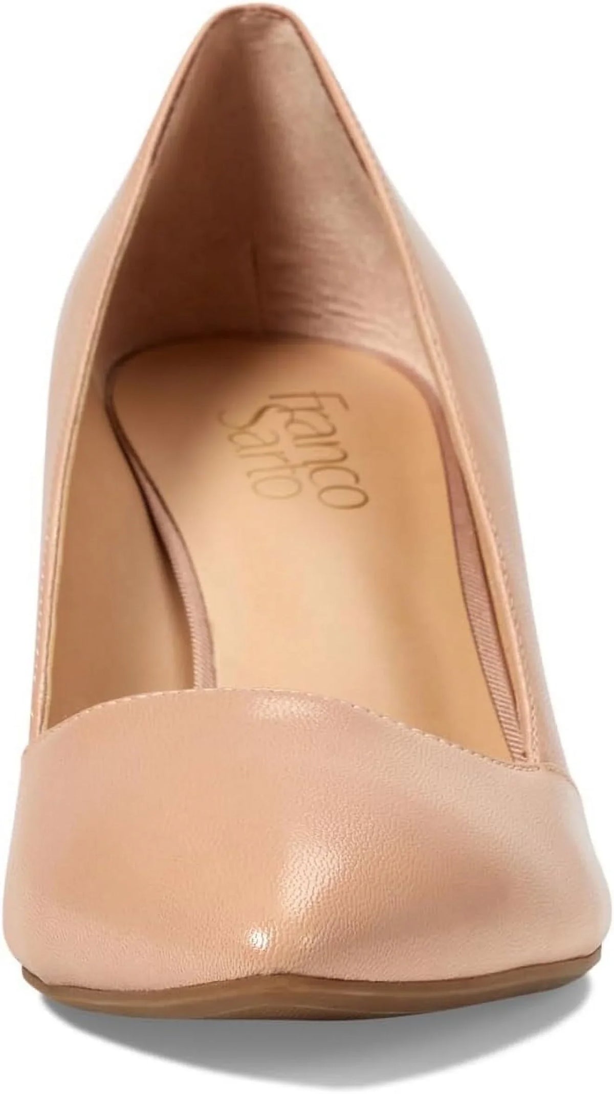 Franco Sarto Female Frankie Pointed Toe Wedge Pump Ballet Beige Leather, 11 M US
