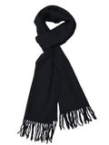 Calvin Olivia Cashmere Feel Scarf Soft Winter Ombre Nova Buffalo Tartan Tweed Houndstooth Plaid Chic Gift for Men Girls Black