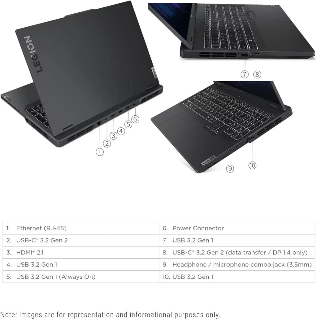 Lenovo Legion Pro 5i Gaming Laptop, 13th Gen Intel Core i7-13700HX, 64 GB DDR5 Ram, 1 TB PCIe SSD, 16" WQXGA(2560x1600), Nvidia Geforce RTX 4060, Windows 11 Home