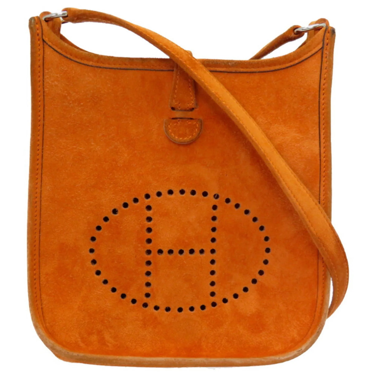 Pre-Owned Hermes Evelyn TPM Dobris Orange Shoulder Bag □ H Engraved 0069HERMES (Fair)