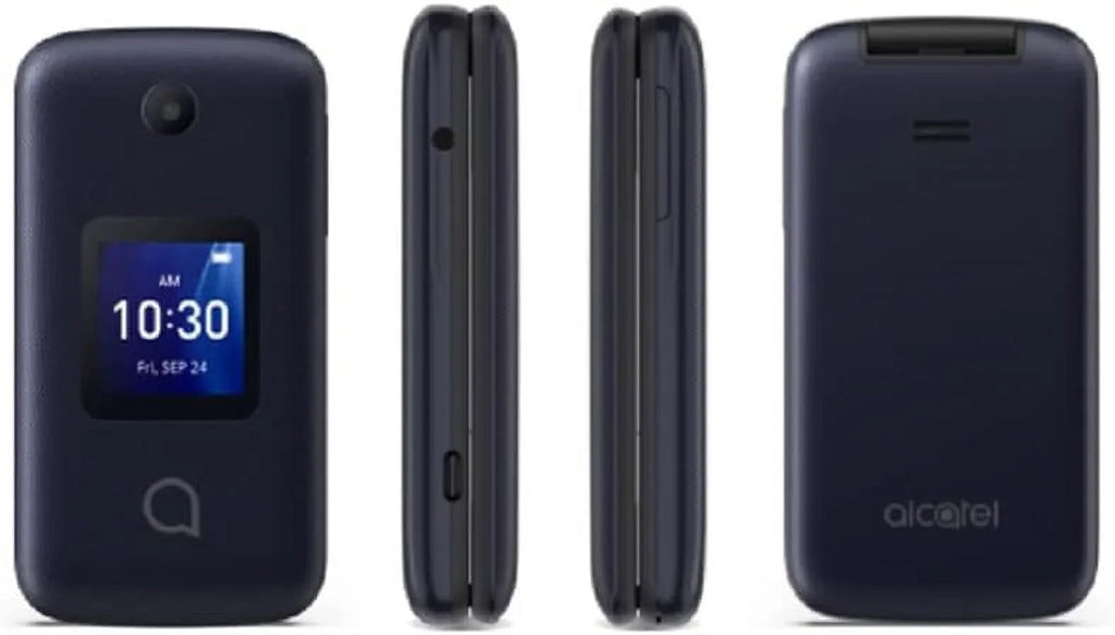 Burgundy Alcatel Go Flip 4 4056W 4GB (T-Mobile only) Flip Phone - For Senior Easy Use (Refurbished)