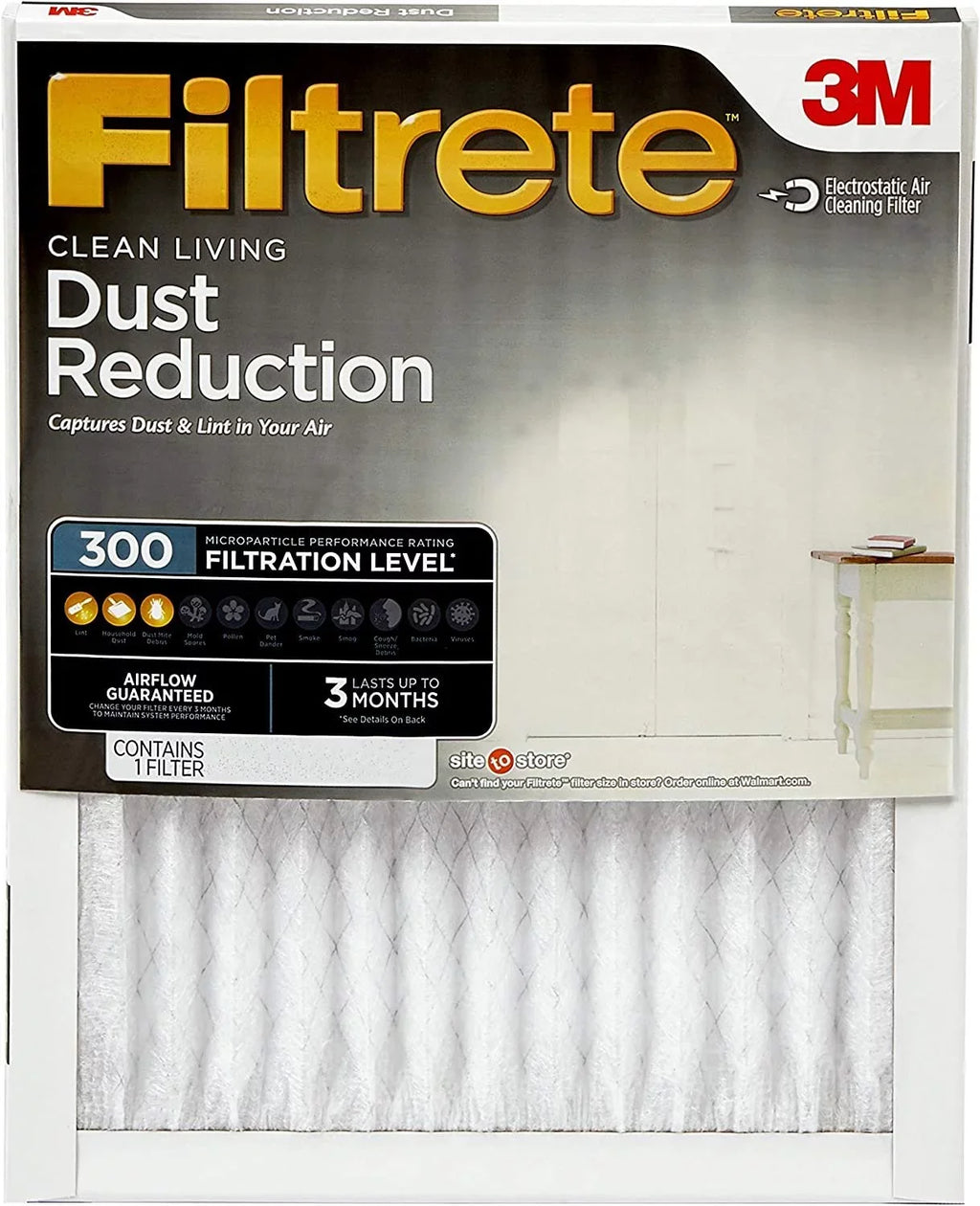 Filtrete 14" x 14" x 1" Dust Crimson Filters, 4pk