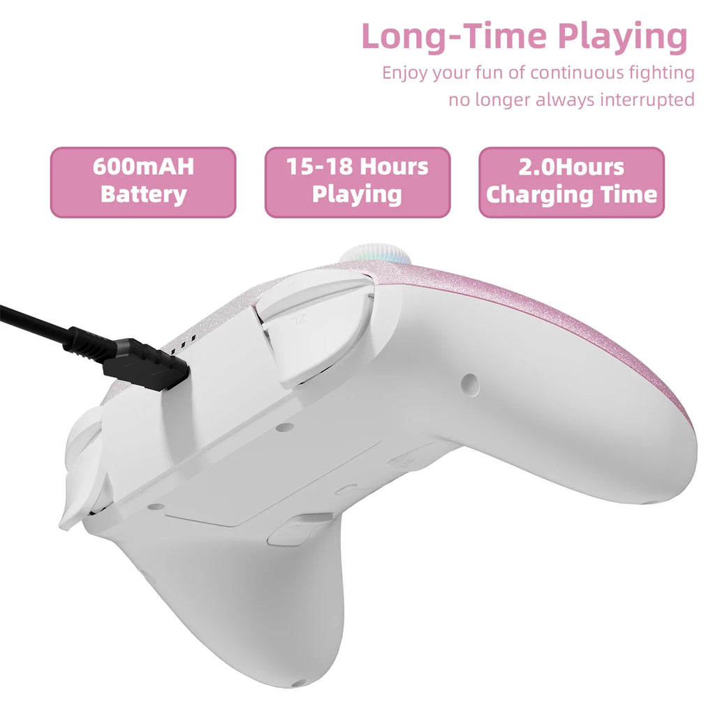 Pokémon Violet Game Disc and Upgraded Switch Pro Controller for Nintendo Switch/OLED/Lite, Wireless Switch Remote for PC/IOS/Android/Steam Blush