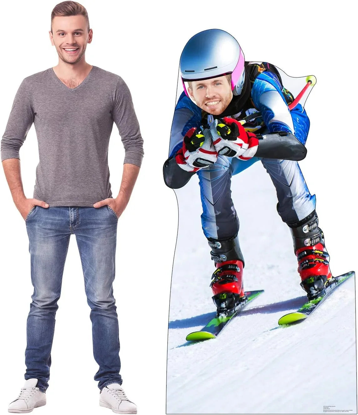 Downhill Skier Stand-In Life Fit Cardboard Cutout Standup