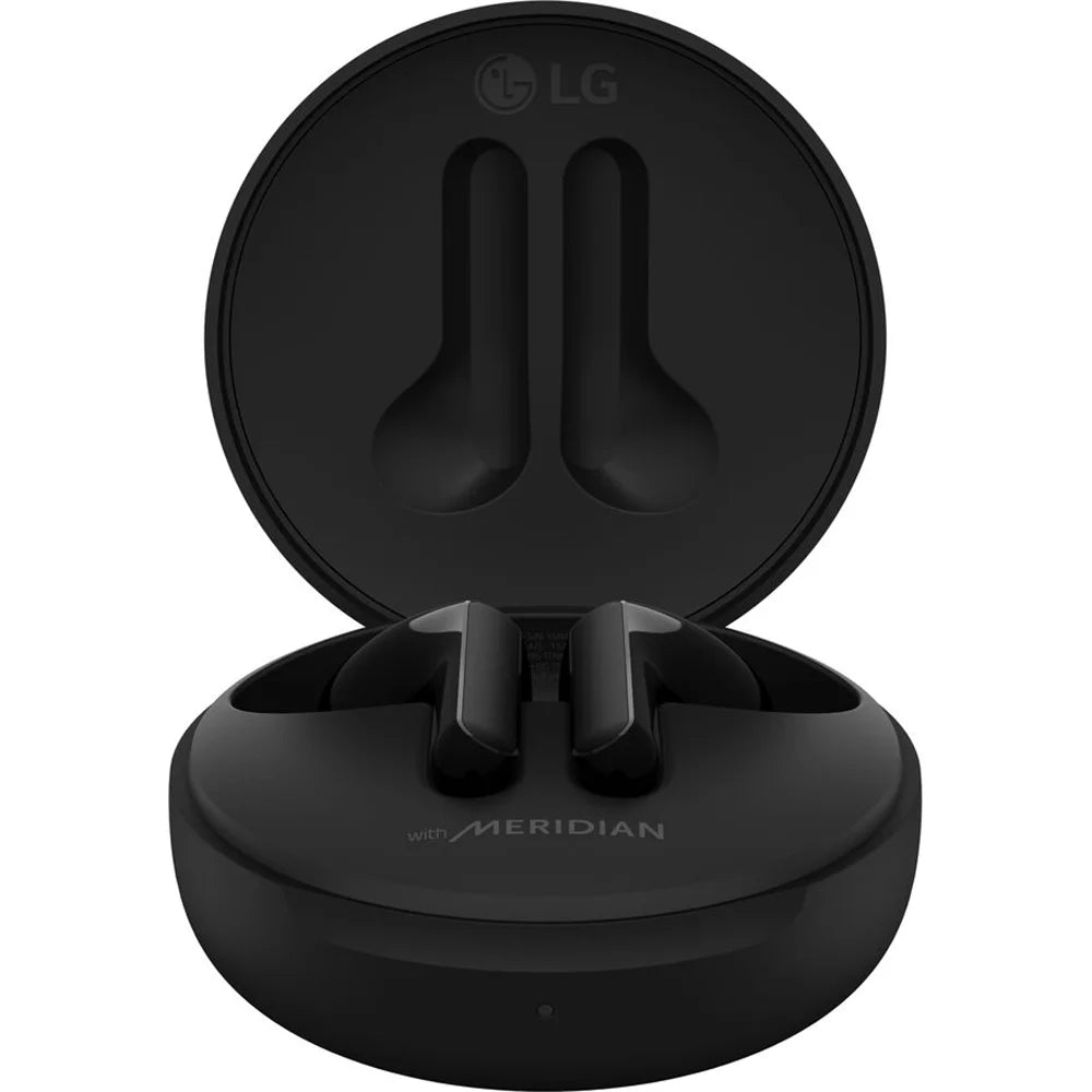 Open Box LG TONE Free FN5W - Wireless Charging True Wireless Bluetooth Earbuds with Meridian Sound, Noise Ruby Dual Microphone for Work/Home Office, iPhone and Android Compatible, Black