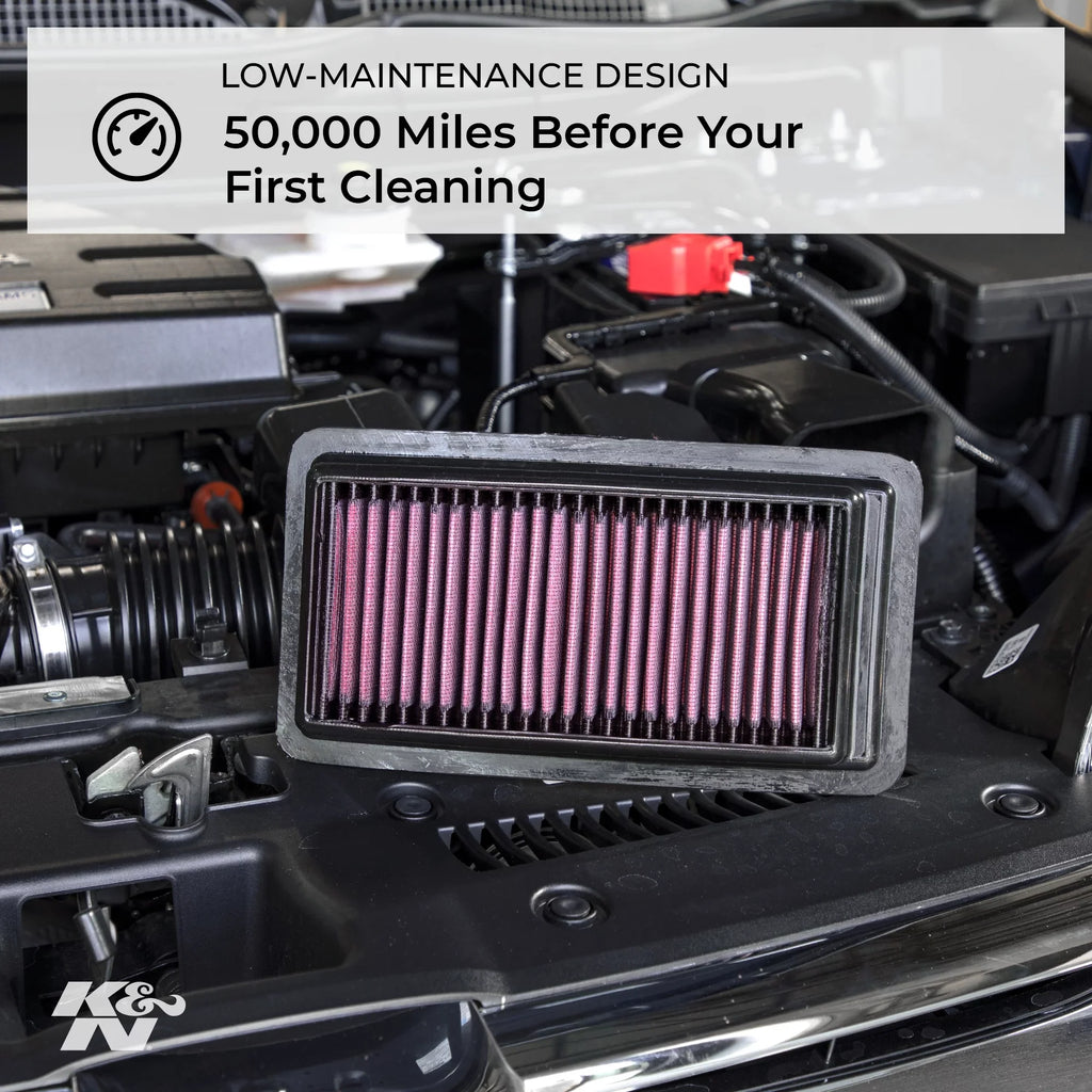 K&N Engine Air Filter: High Performance, Premium, Washable, Replacement Filter: 2016-2019 Chevy Camaro (SS, ZL1) V8, 33-5047