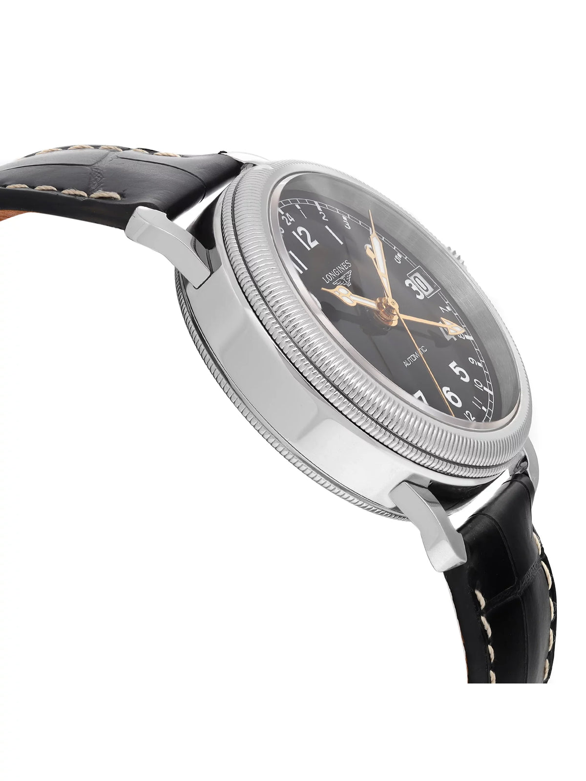 New Longines Heritage Avigation GMT Steel Black Automatic Watch L2.778.4.53.2