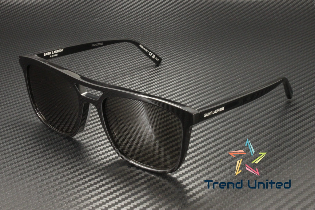 SAINT LAURENT SL 455 001 Rectangular Scarlet Acetate Black 56mm Men's Sunglasses