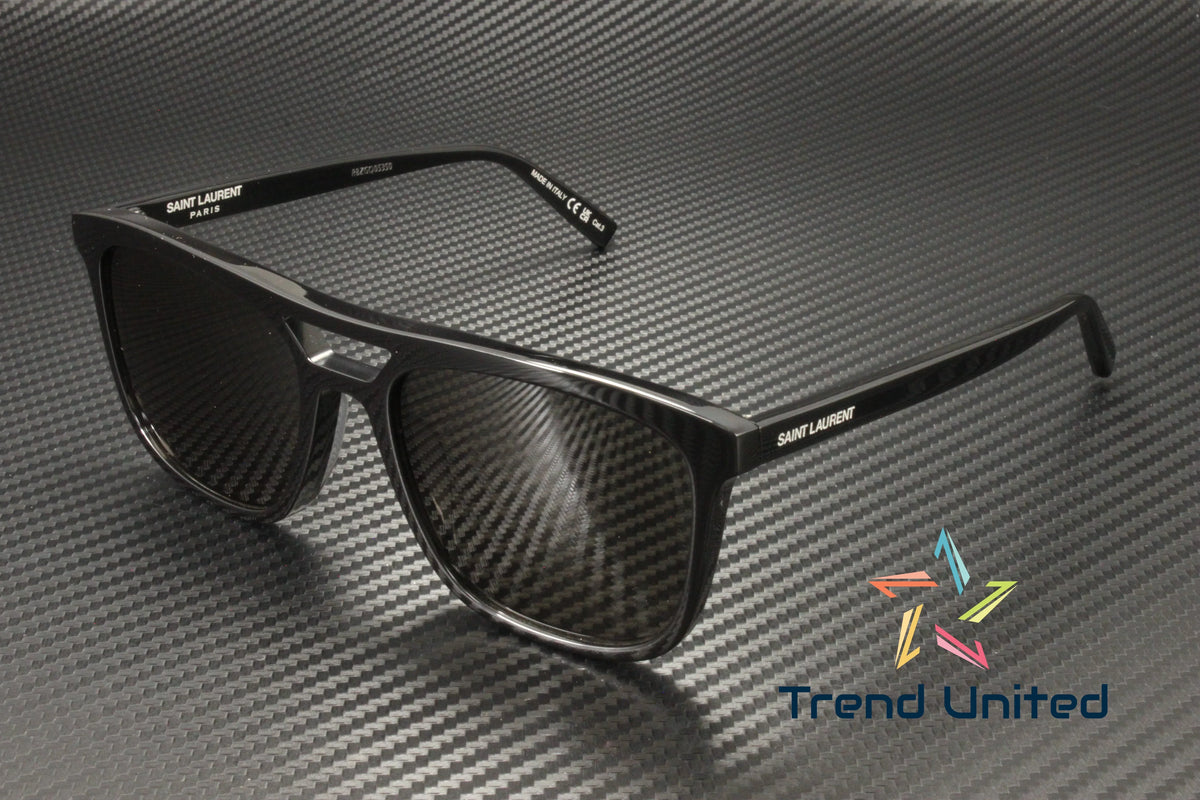 SAINT LAURENT SL 455 001 Rectangular Scarlet Acetate Black 56mm Men's Sunglasses
