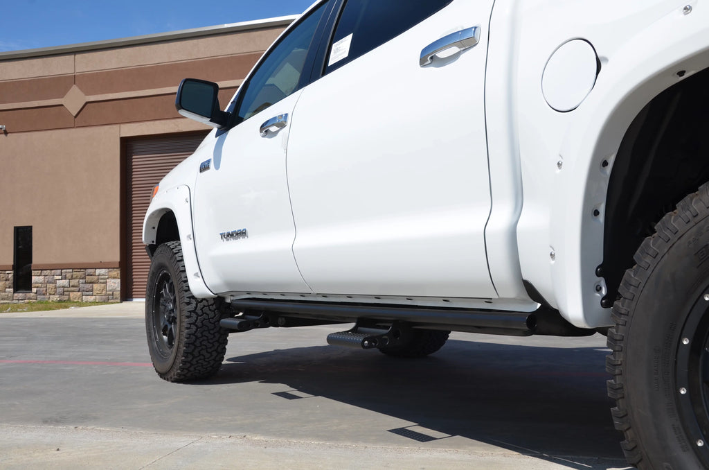 N-Fab by RealTruck Rkr Rails | Scarlet Black | T074Rkrcc | Compatible with 2007-2021 Toyota Tundra Crewmax All Beds, SRW Gas
