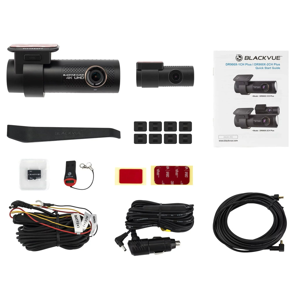 Burgundy BlackVue DR900X-2CH Cloud Dashcam Plus with 64GB microSD Card 1.5 lb (Refurbished)