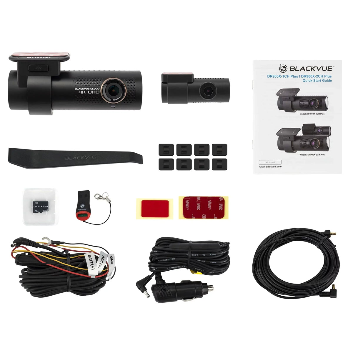 Burgundy BlackVue DR900X-2CH Cloud Dashcam Plus with 64GB microSD Card 1.5 lb (Refurbished)