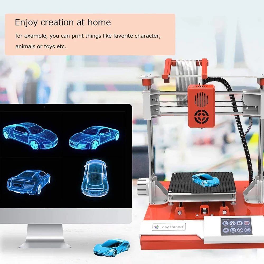 EasyThreed 3D printer,Print Dimensions Removable 3d Printer Dimensions Removable With 2.4'' With Tf Removable With 2.4'' Printer 100x100x100mm/4x4x4inches Print With 2.4'' With Printer Hine 100x100x100mm Mizuh