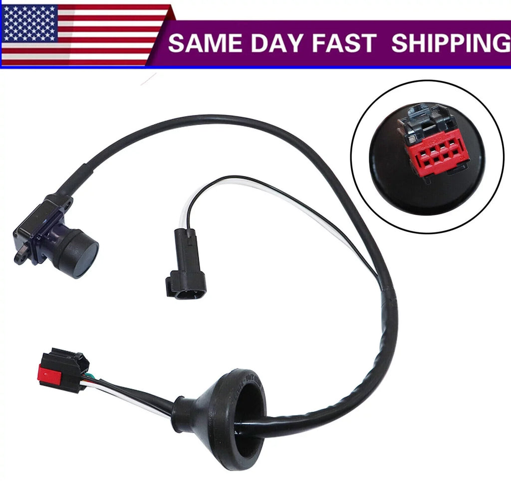 Onemayship Rear Back Up Camera for Dodge Grand Caravan 2011-2020, 130° Detection Angle, Crimson Connection, Distance Line