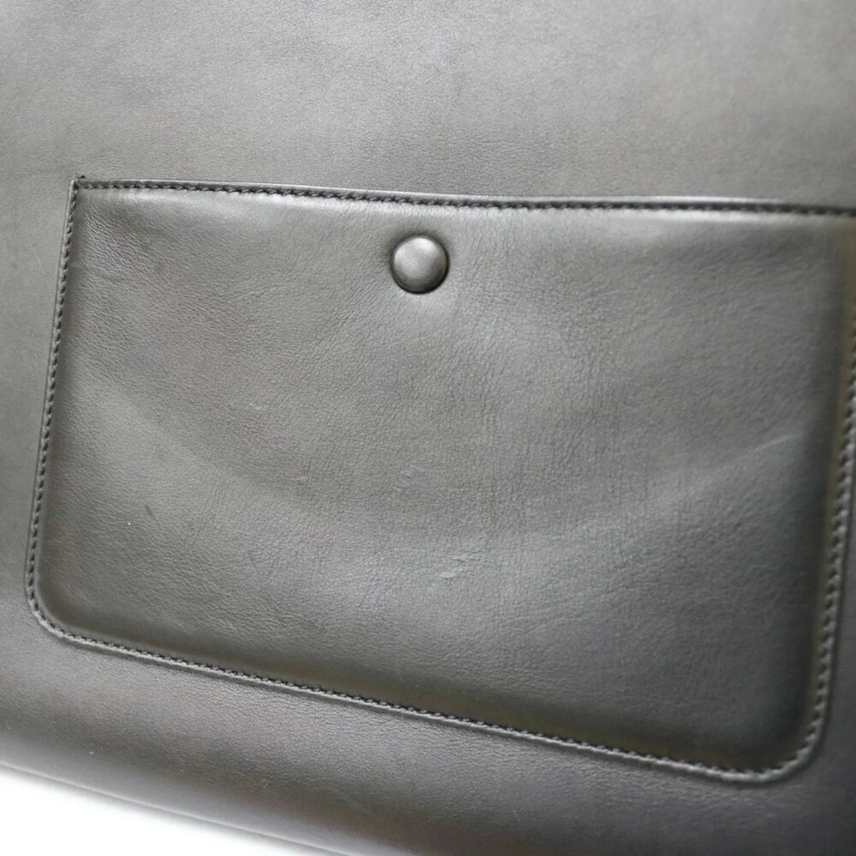 Pre-Owned CELINE Celine Handbag Edge Overseas Large Black Yellow Girls Leather (Fair)