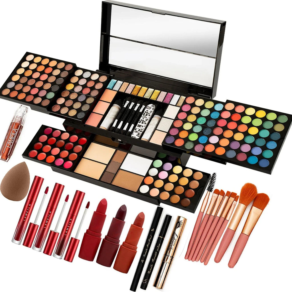 MISS ROSE 187 Colors Professional Makeup Kit,Makeup Sets Combination,All in One Makeup Kits for Female Full Kit - Makeup Gift Set for Ladies Girls
