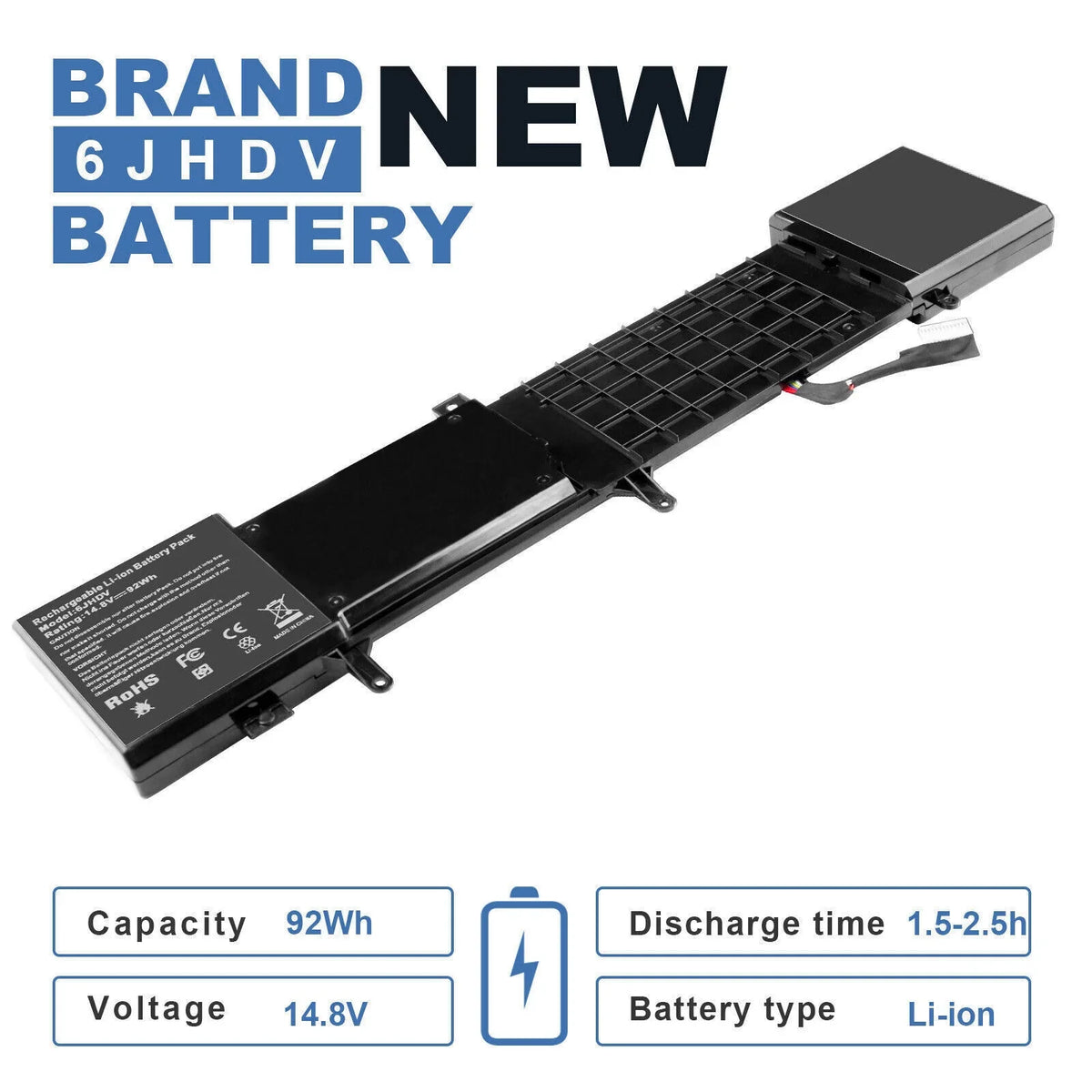 For Dell Alienware 17 R2,Alienware 17 R3 14.8V 92Wh
