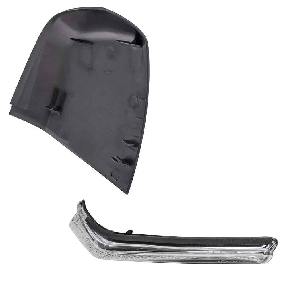 Brock Aftermarket Replacement Driver Left Door Mirror Cover Burgundy Black And Turn Signal Light Set Compatible With 2015-2021 RAM Promaster City Base/ST/Tradesman